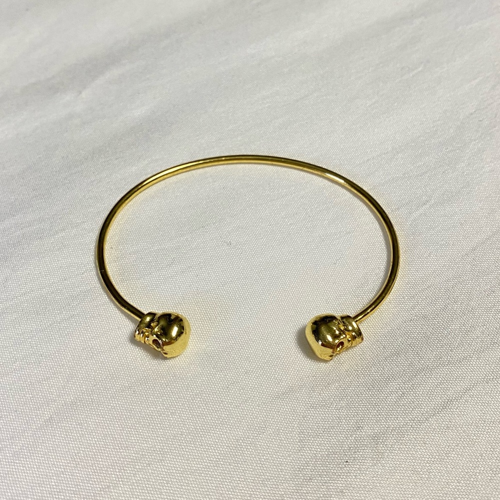 Gold Plated Skull Bracelet
